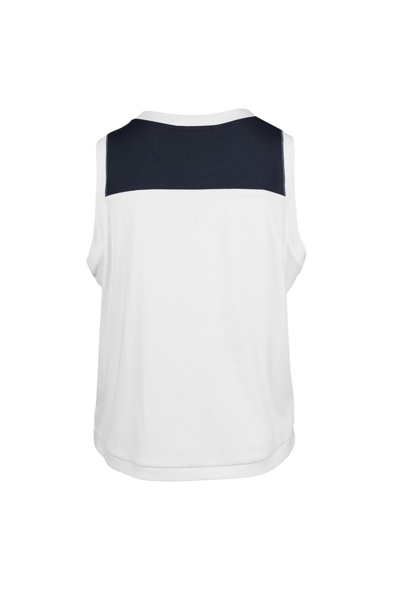 Women's '47 White North Carolina Tar Heels Premier Zoey Waist Length Tank Top, Alternate, color, White