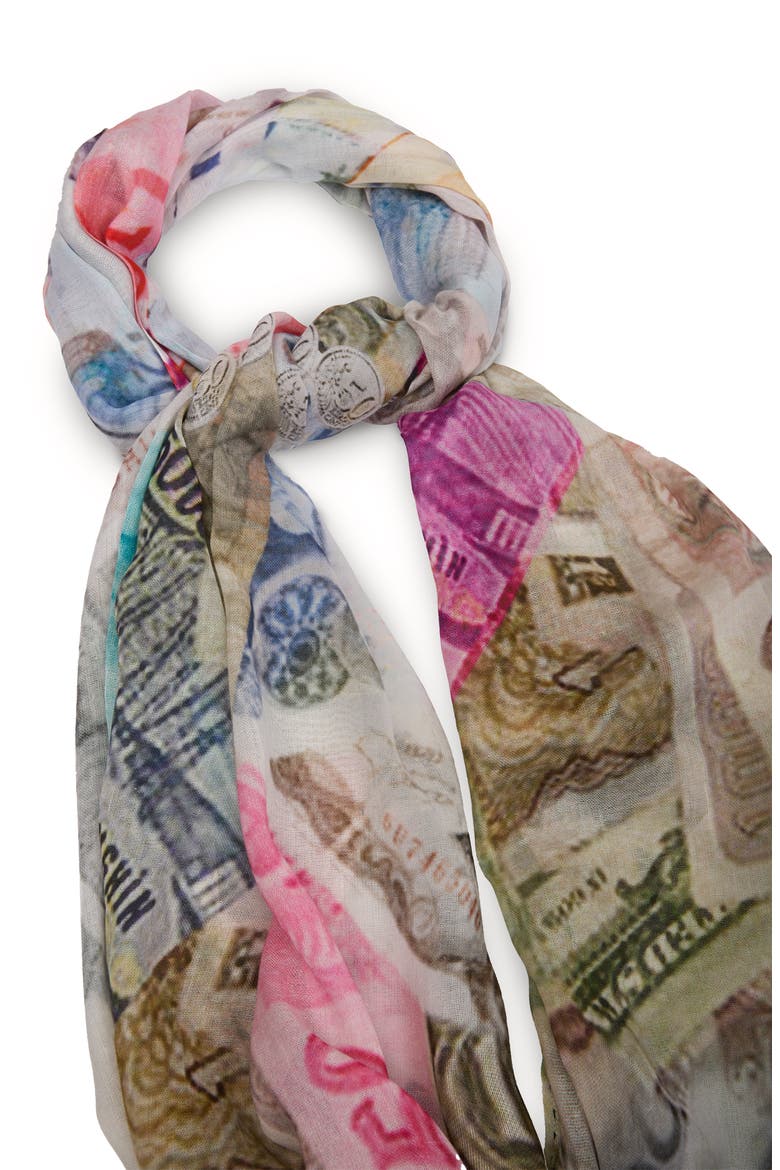 Euro Gauze Scarf, Alternate, color, IVORY