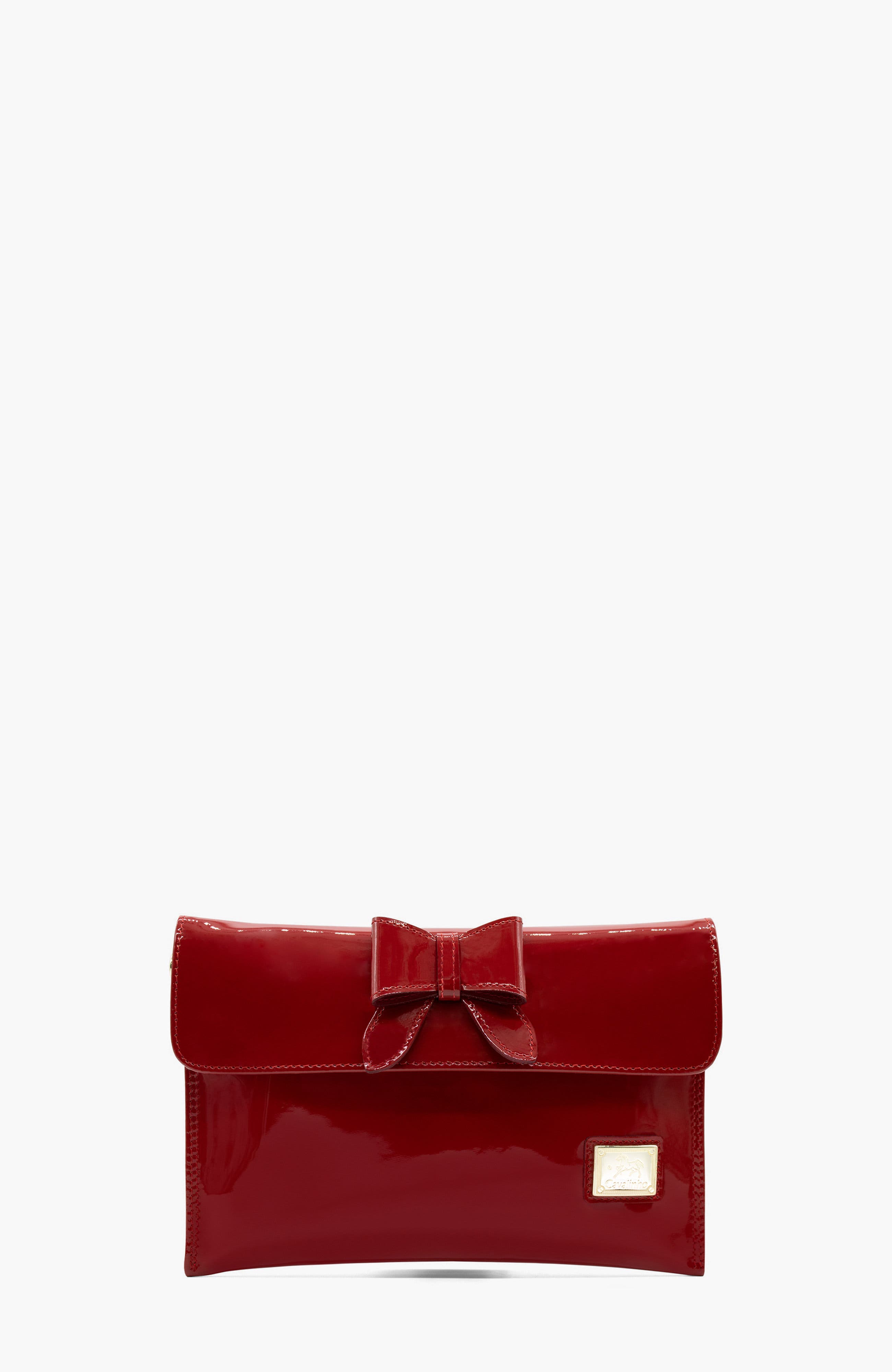 All In Patent Leather Clutch Bag 68, Main, color, Red