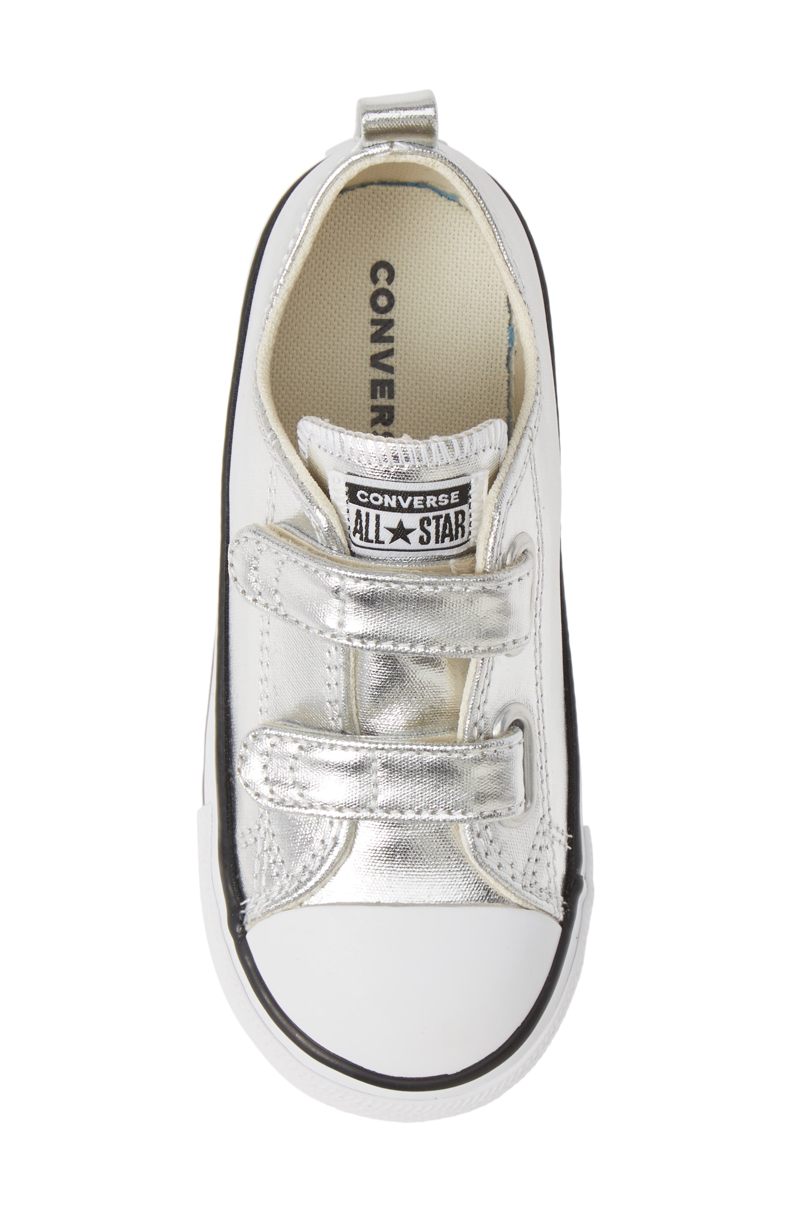 Chuck Taylor® All Star® 2V Double Strap Metallic Sneaker, Alternate, color, METALLIC GRANITE