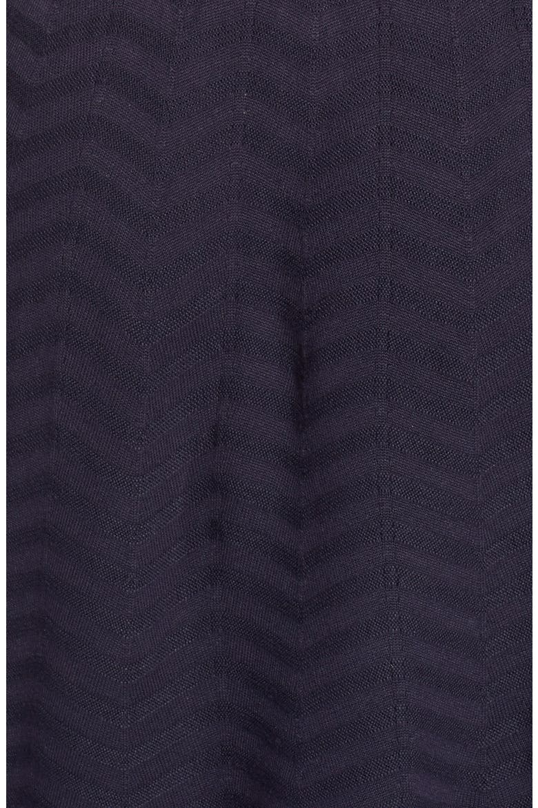 Chevron Fit & Flare Sweater Dress, Alternate, color, NAVY