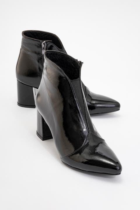 Finda Leather Block Heel Boot