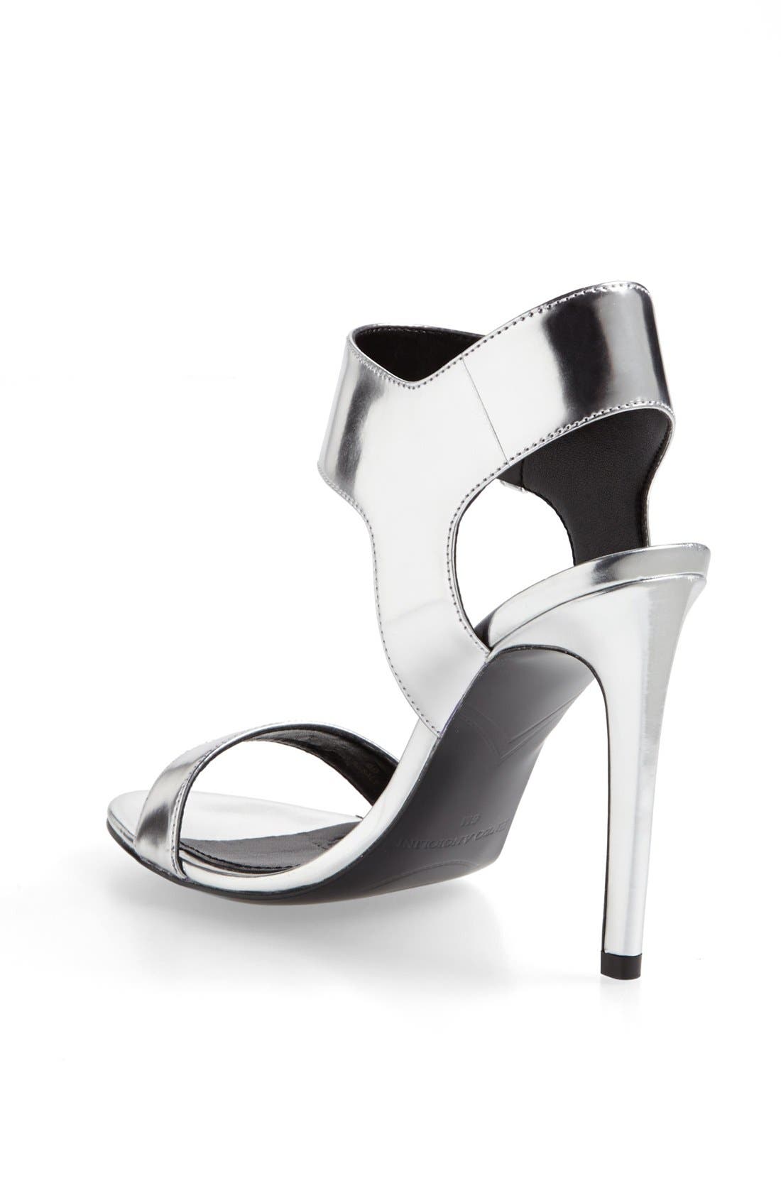 Enzo Angiolini 'Brodee' Metallic Leather Sandal, Alternate, color, 