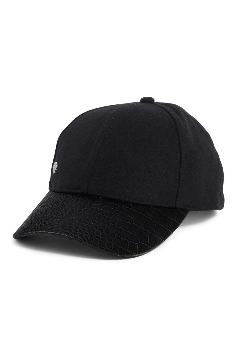 Textured Baseball Cap, Main, color, BLACK