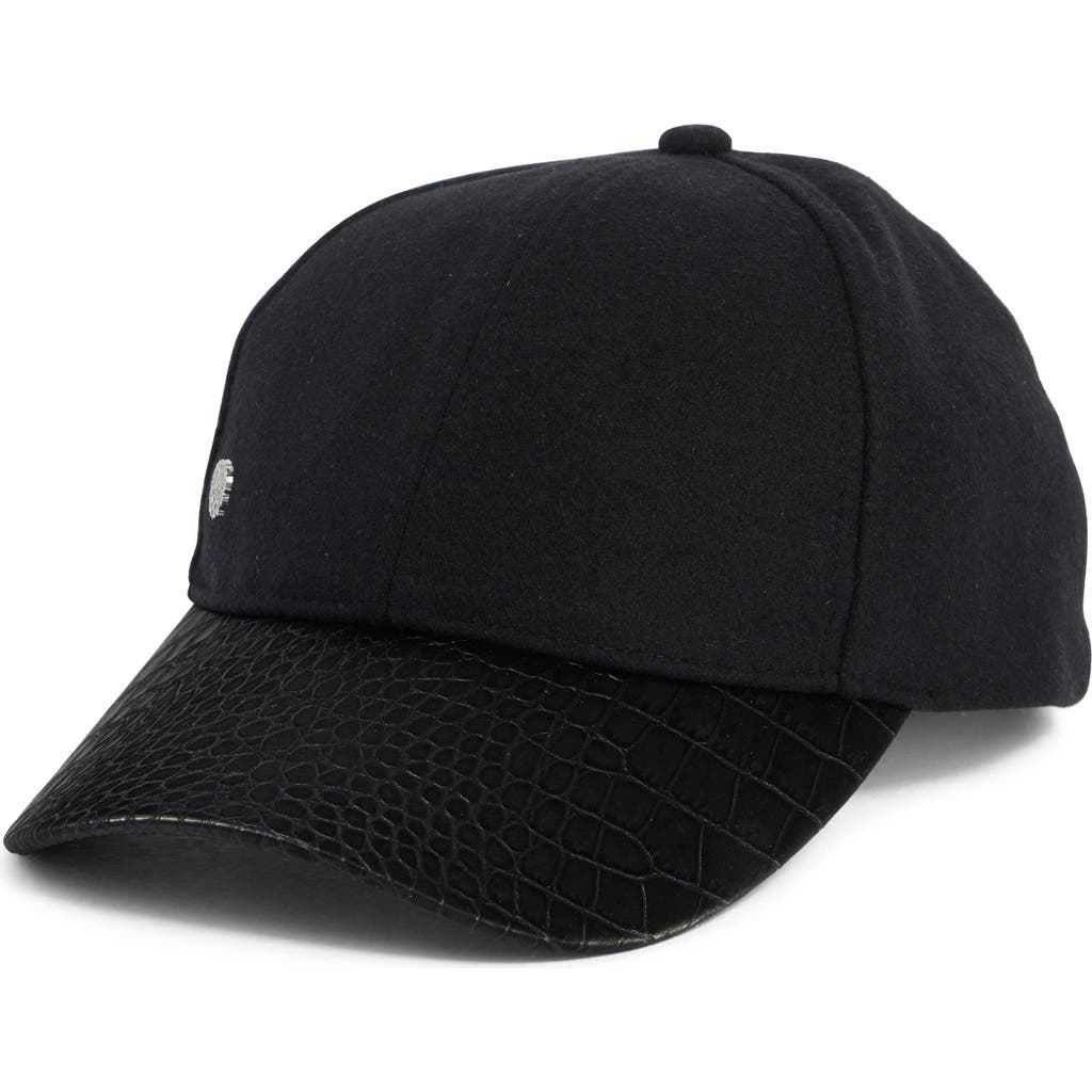 Vince Camuto Textured Baseball Cap In Black