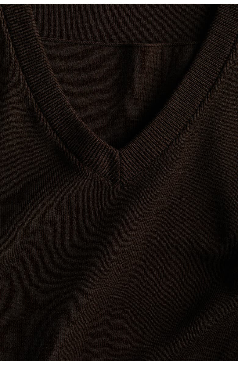 H&M V-neck Jumper, Alternate, color, Dark Brown