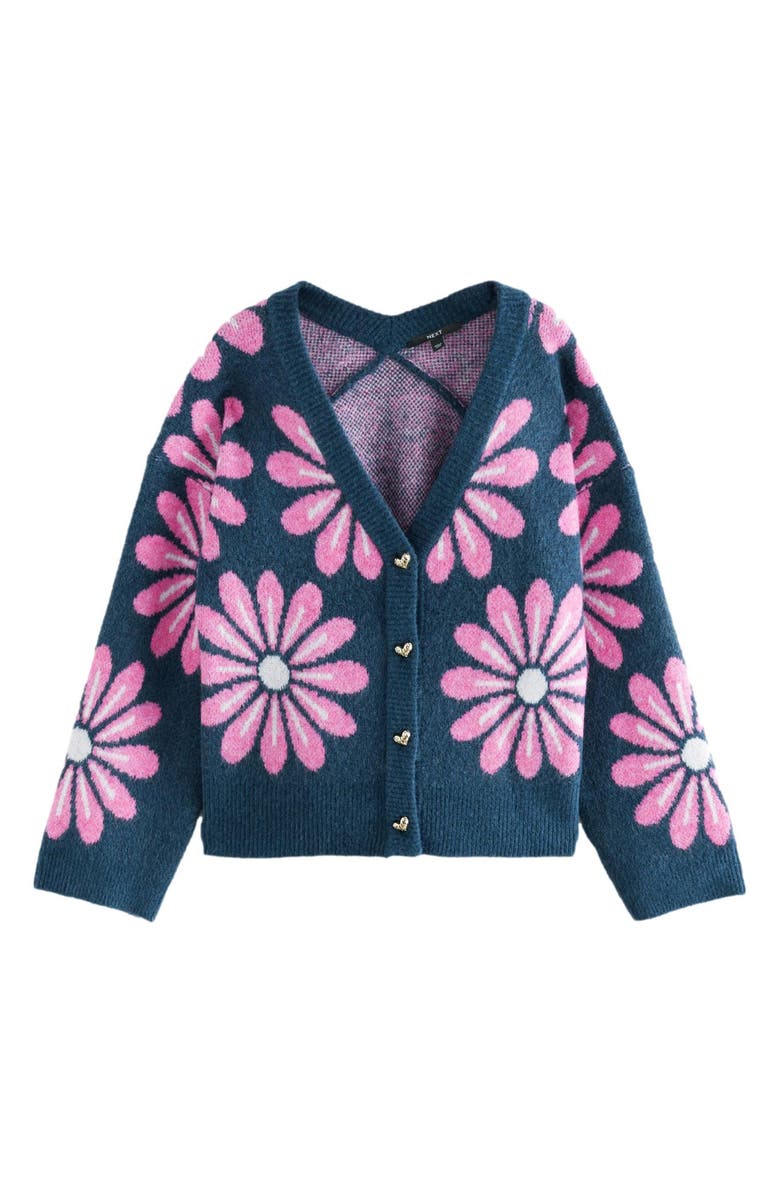 NEXT Floral Button Cardigan, Alternate, color, 