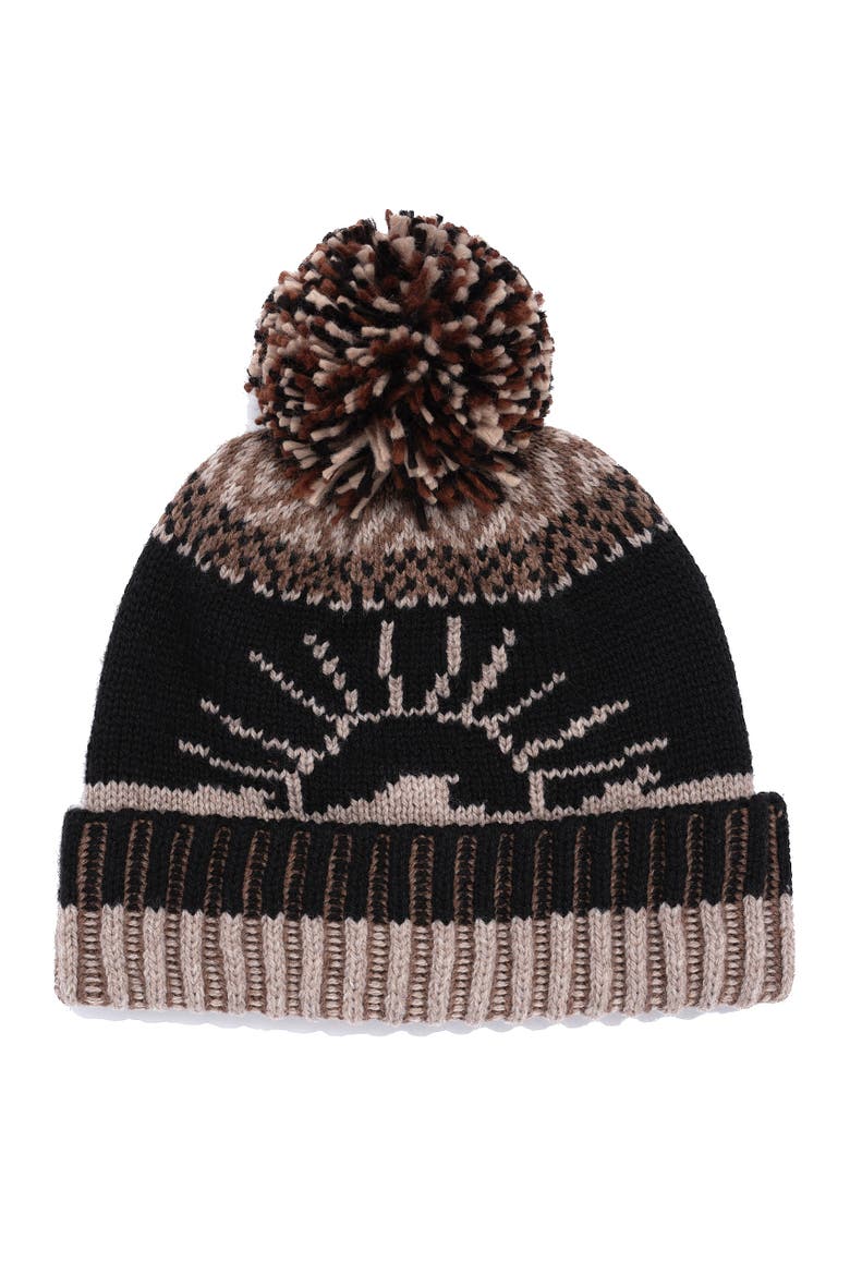 sun & wave beanie, Main, color, black