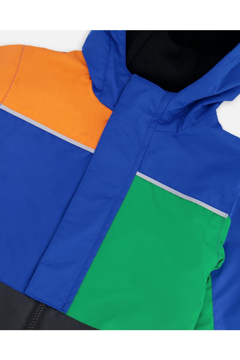 Kids Mid-Season Colorblock One-Piece Outerwear, Alternate, color, Royal Blue Colorblock