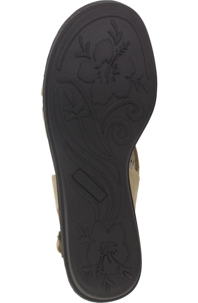 EASY STREET Bolt Perforated Strappy Sandal, Alternate, color, Stone