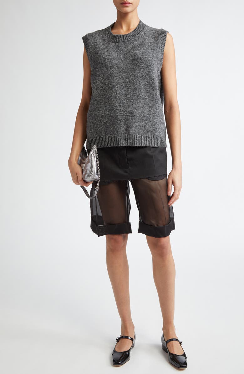 Maison Margiela Marled Wool Sweater Vest, Alternate, color, 