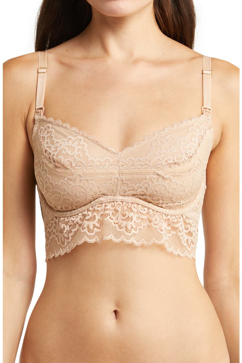 Ayla Underwire Nursing & Hands Free Pumping Bra, Main, color, SEASHELL