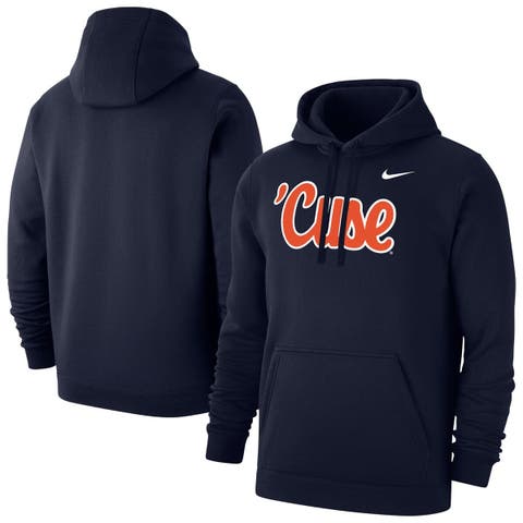 Men's Nike Navy Syracuse Orange Script Club Pullover Hoodie