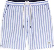Scotch & Soda Stripe Midlength Swim Trunks