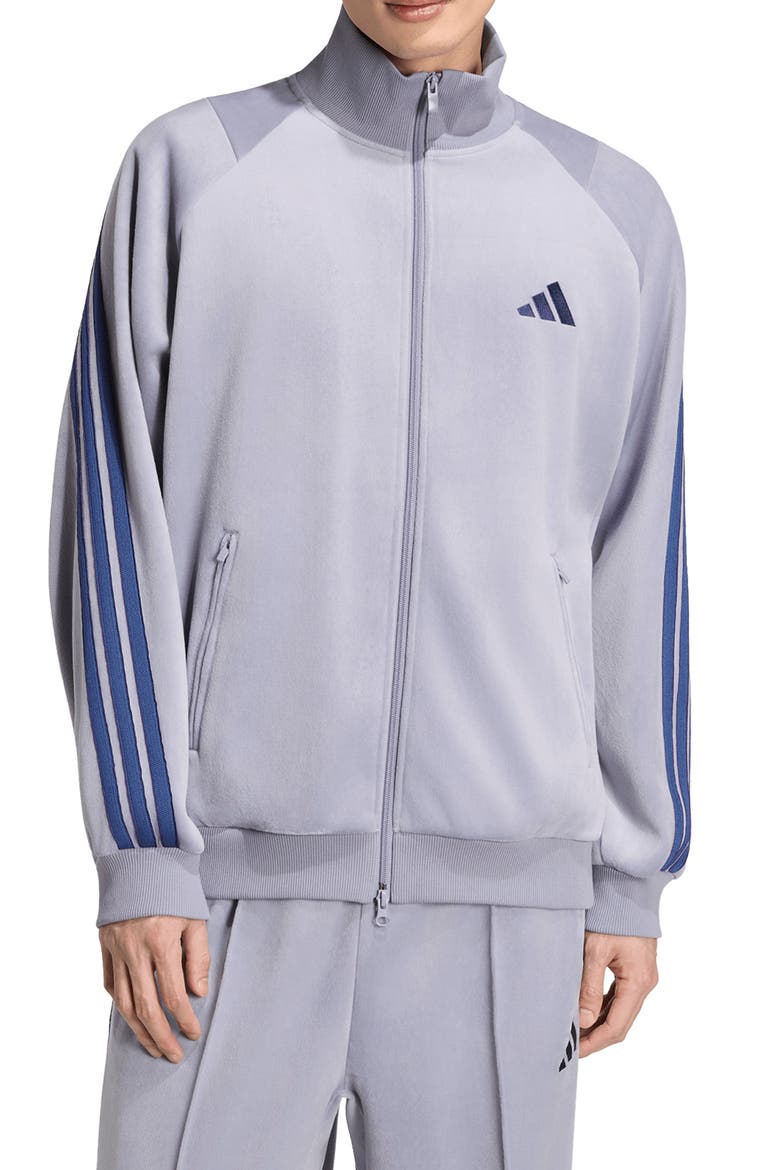 Velvet Track Jacket, Main, color, SLATE