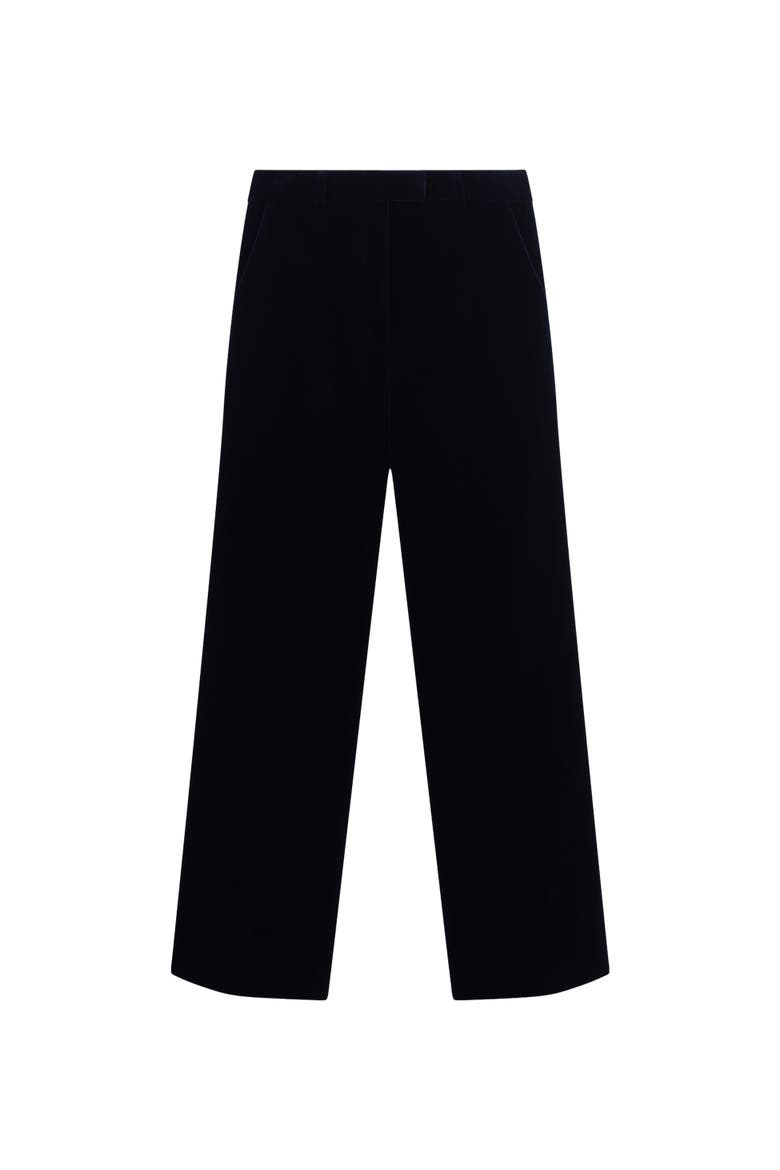 Mya Velvet Wide Leg Pants, Alternate, color, Navy Blue