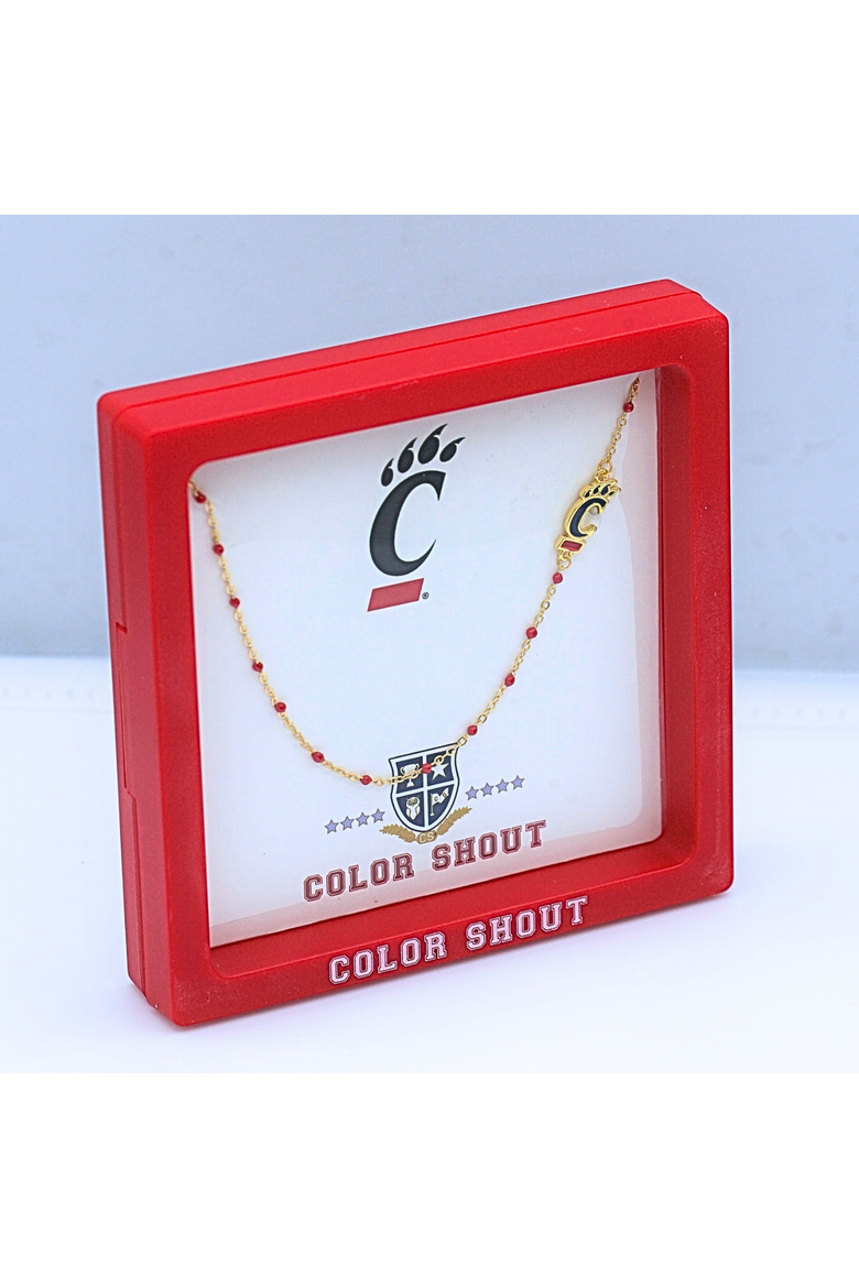 University of Cincinatti Side Necklace, Alternate, color, Yellow Gold