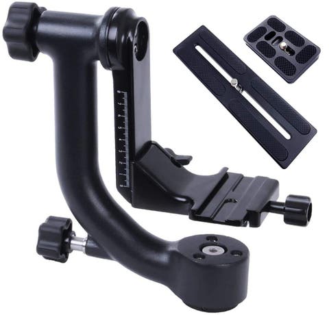 GH700 MKII Professional Gimbal DSLR Tripod Head with Long and Short Arca-Swiss Plates