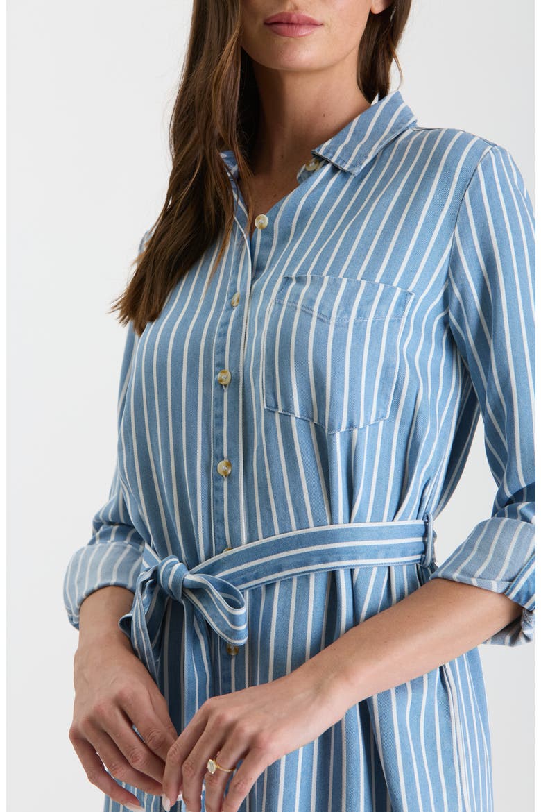 Stripe Long Sleeve Chambray Shirtdress, Alternate, color, CHAMBRAY MULTI