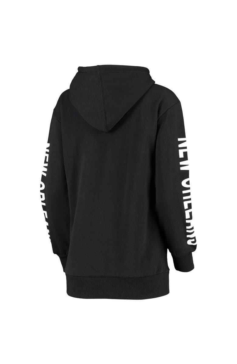 G-III 4HER BY CARL BANKS Women's G-III 4Her by Carl Banks Navy New Orleans Saints Extra Point Pullover Hoodie, Alternate, color, Black