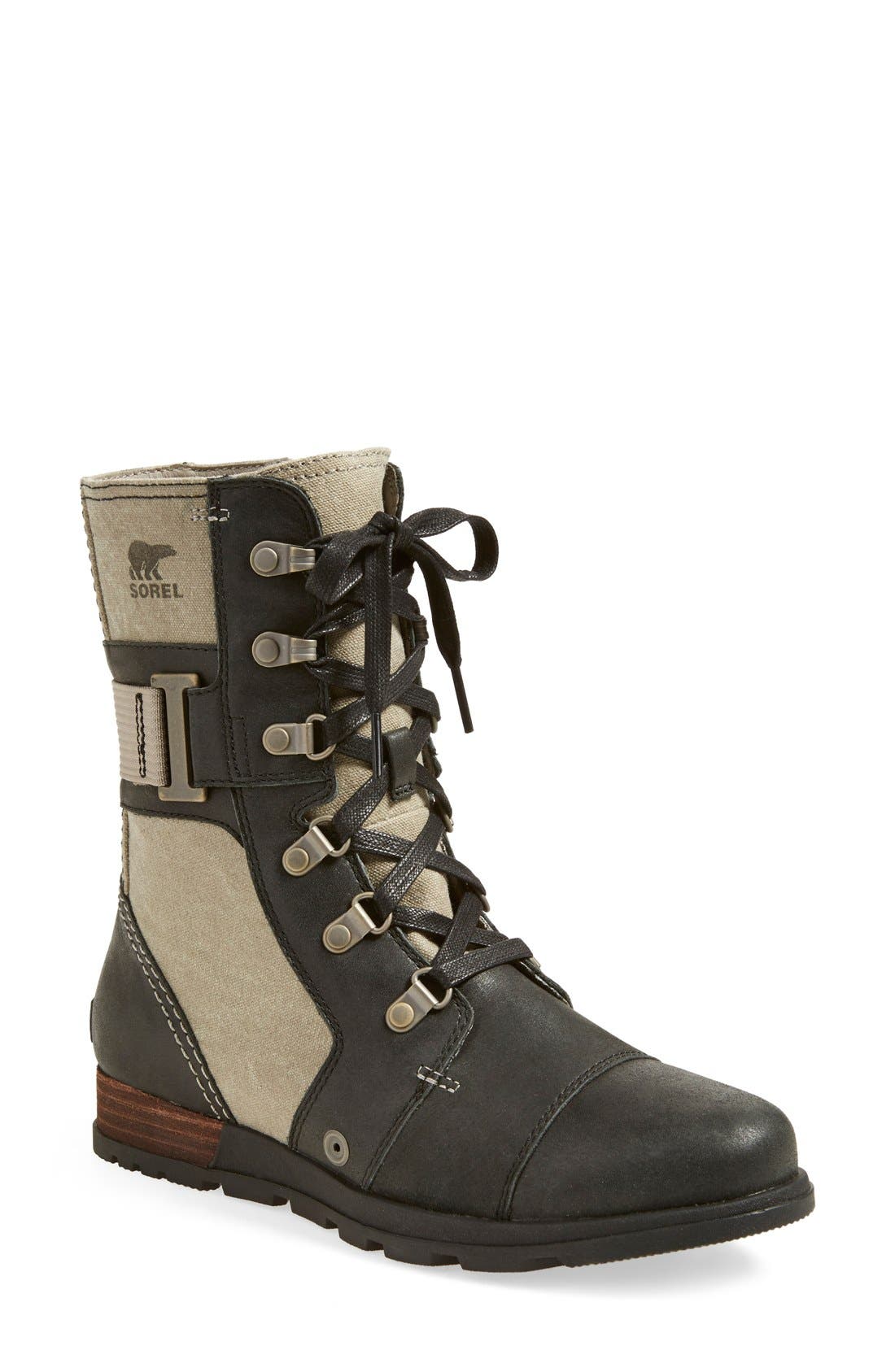 'Major Carly' Boot, Main, color, WET SAND/ BLACK