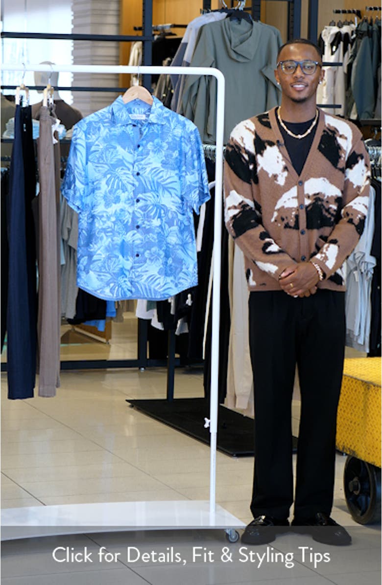 Coconut Point Ocean Escape Short Sleeve Button-Up Shirt, sales video thumbnail