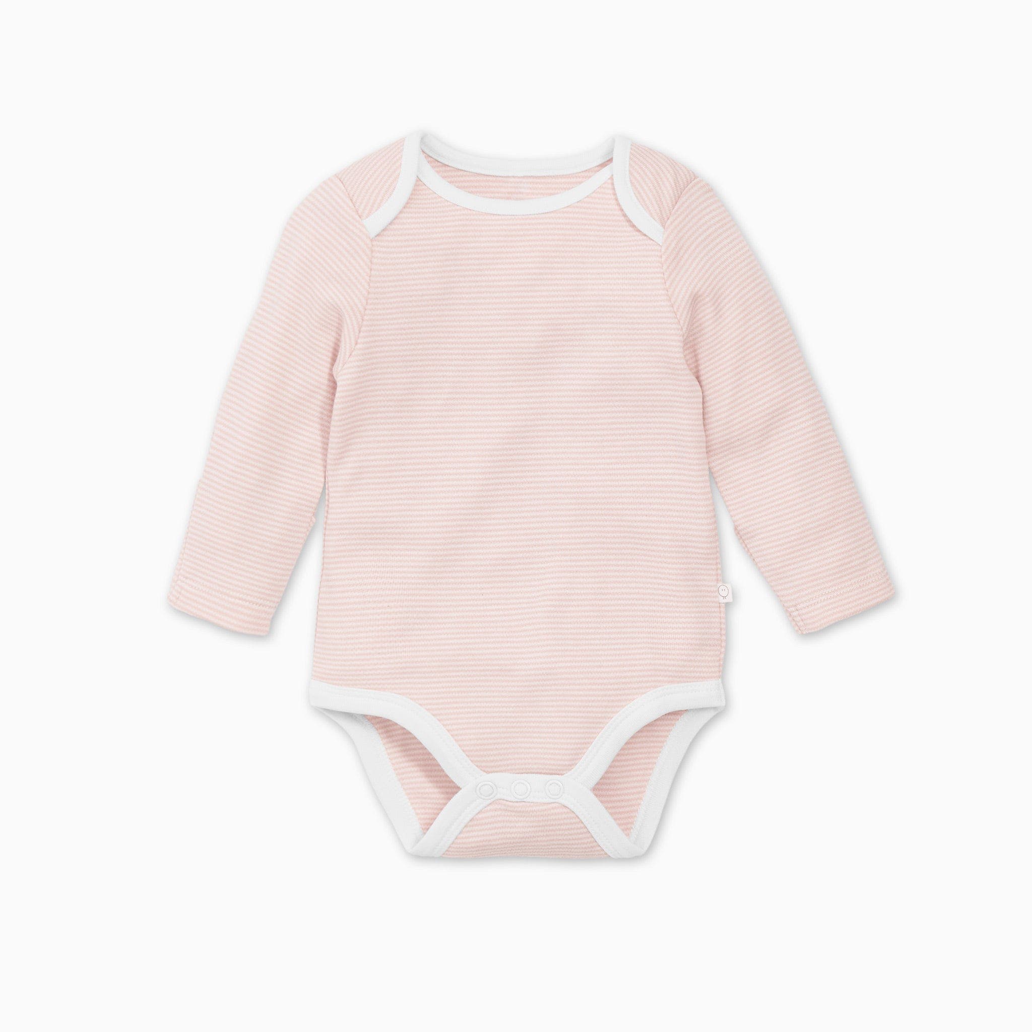 Mori Kids'  Long Sleeve Bodysuit In Pink