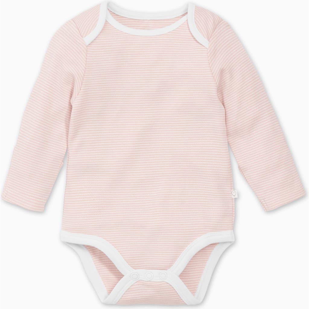 Mori Kids' Long Sleeve Bodysuit In Pink