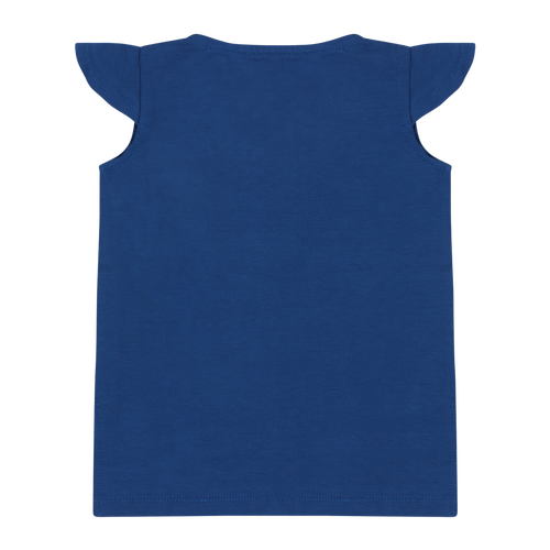 Mixed Up Clothing Girls Burda Tunic & Short Set In Sodalite Blue/jacquard Stripe