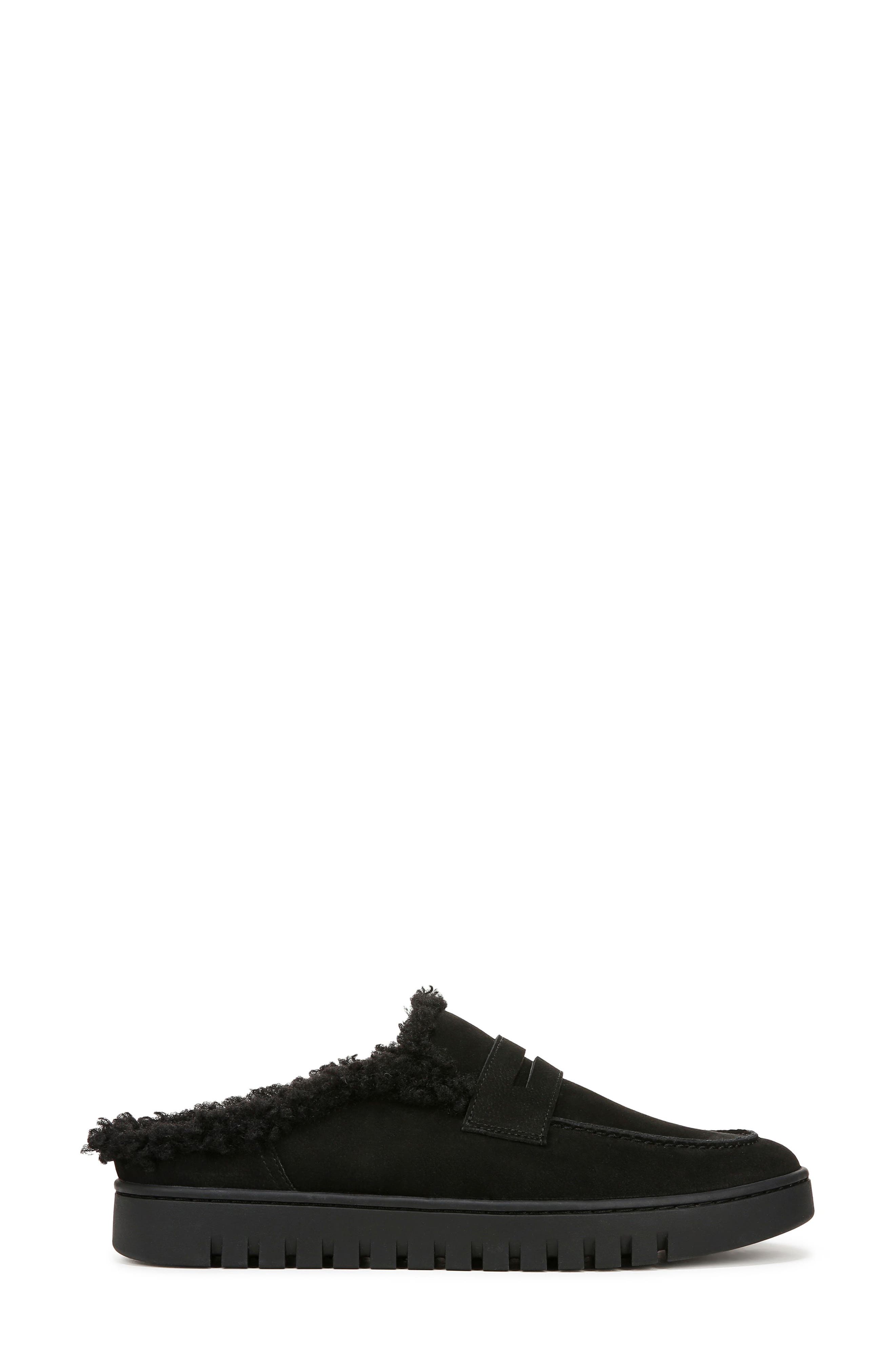 Vionic Uptown Faux Shearling Mule, Alternate, color, Black