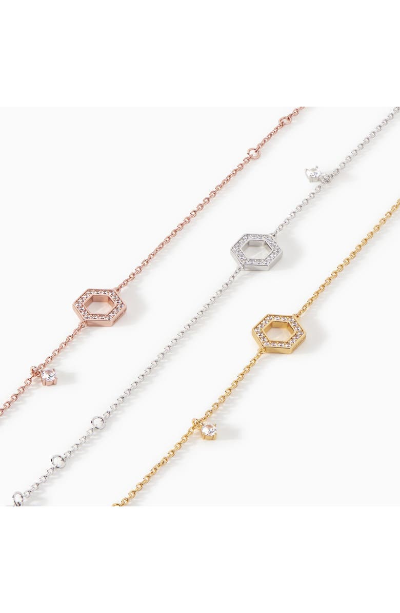 Ora Ana The Kimberly Bracelet, Alternate, color, Gold/White Cz