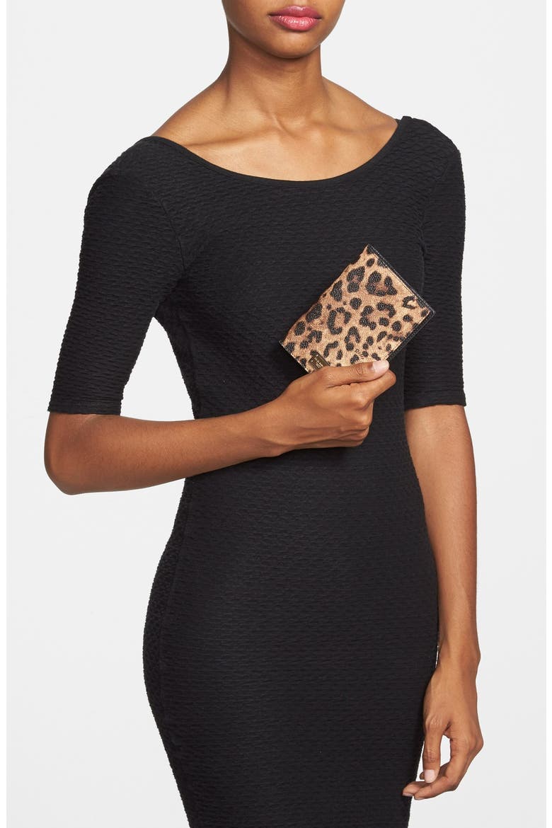 Leopard Print Passport Cover, Alternate, color, NATURALE