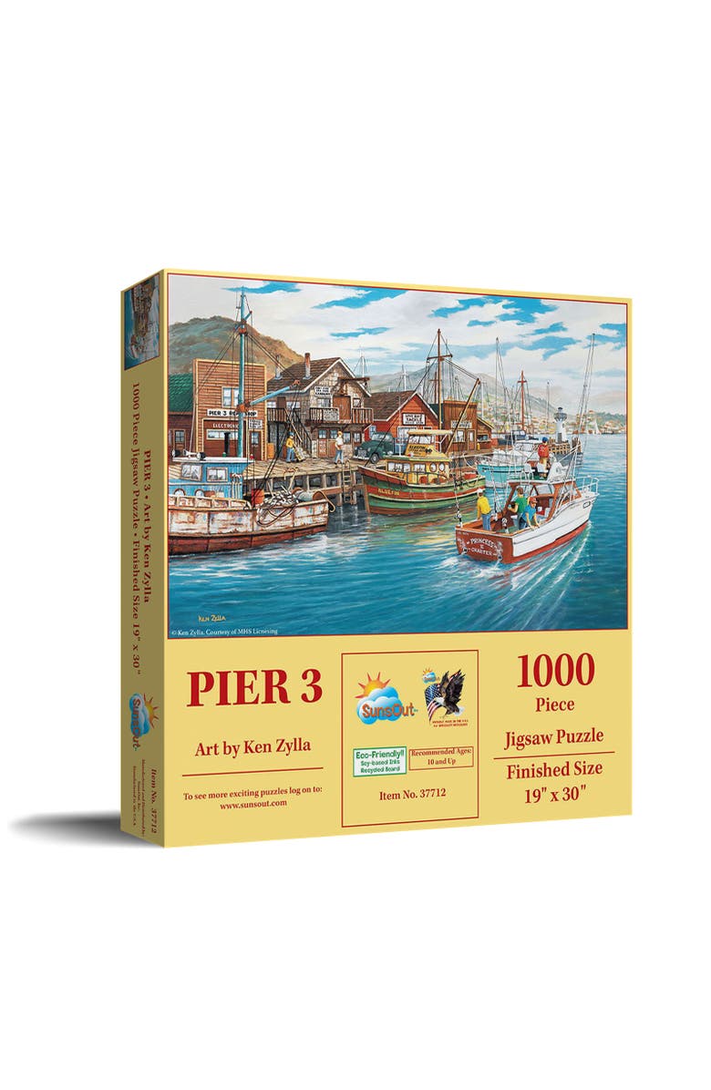 Sunsout Pier 3 1000 piece Jigsaw Puzzle for Adults, Main, color, Multicolor