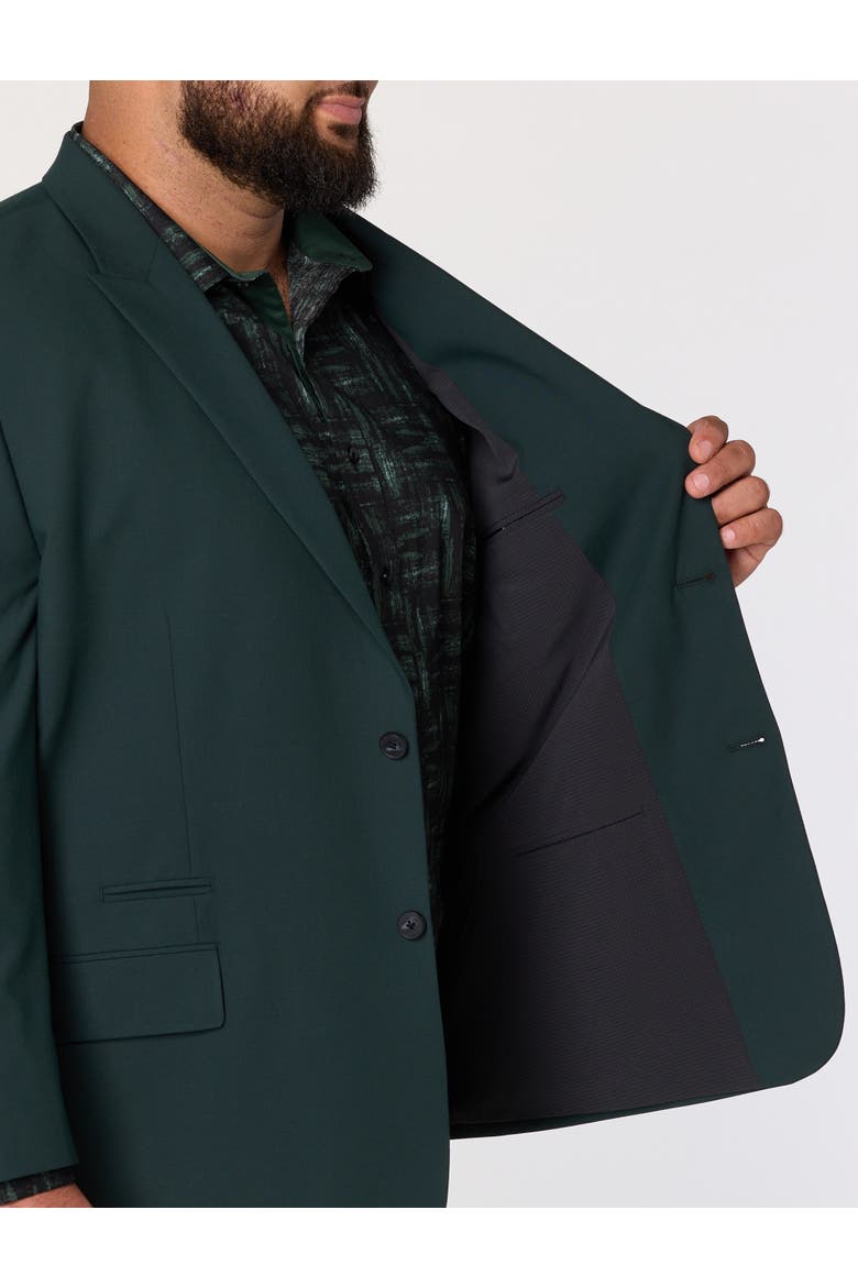 Big & Tall Machine Washable Suit Jacket, Alternate, color, GREEN