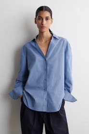 COS Open-Collar Cotton-Poplin Shirt