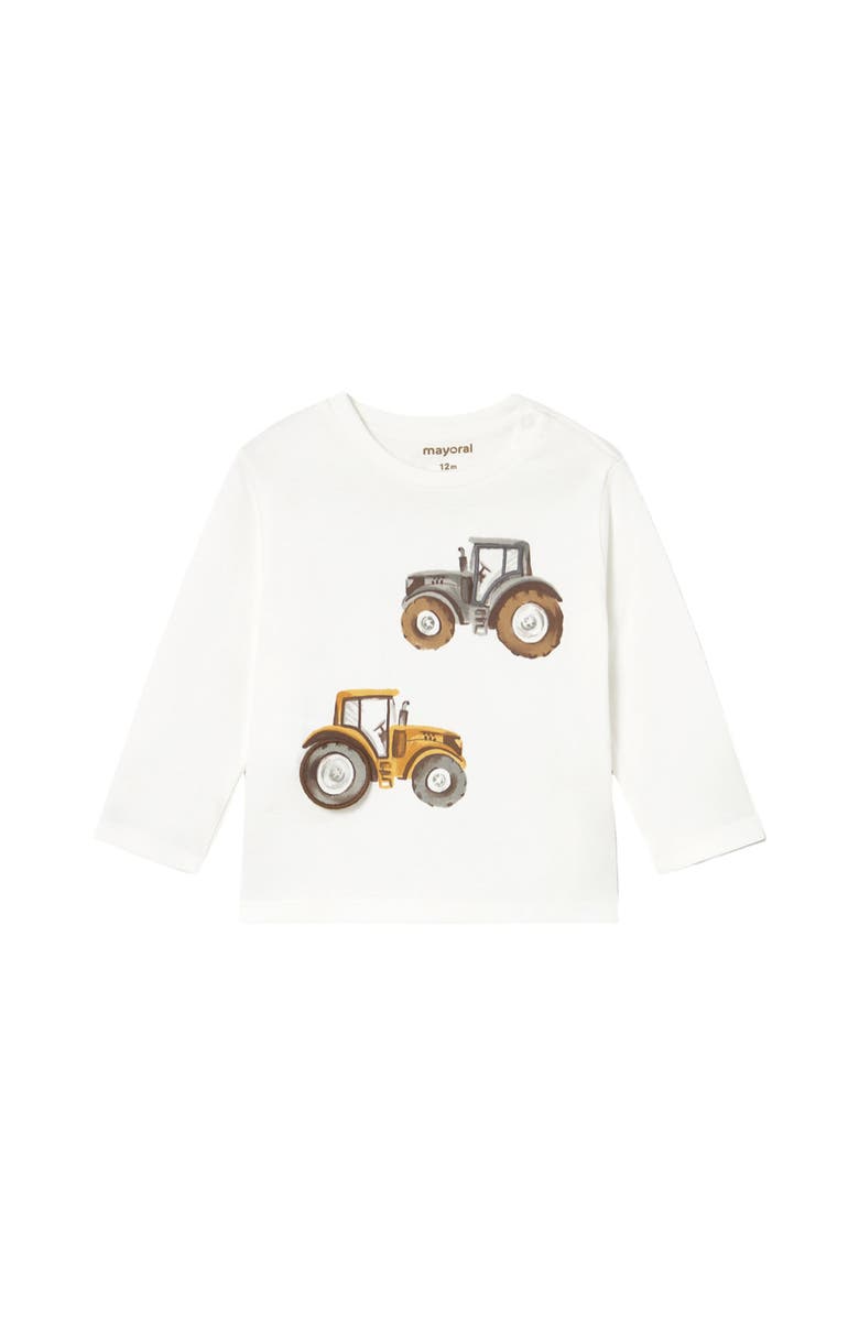 Mayoral Interactive Tractor T-Shirt, Main, color, White