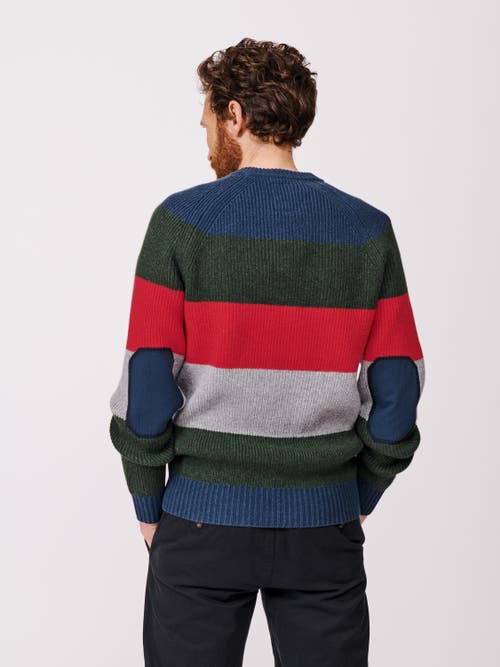 Aubin Pitt Block Stripe Crew Neck Sweater