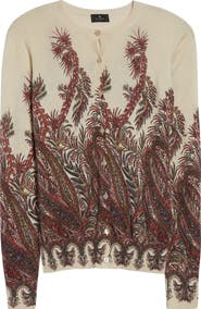 Etro Floral Paisley Silk & Cashmere Cardigan