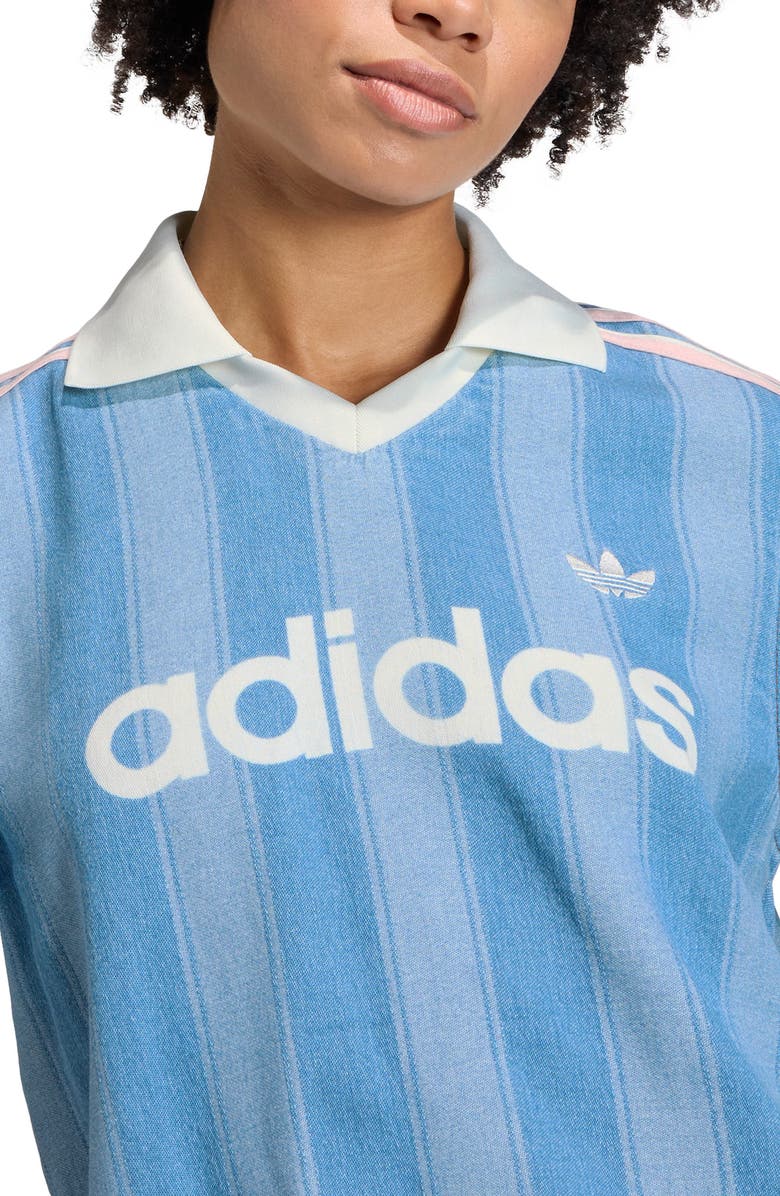 adidas Originals Denim Football Jersey, Alternate, color, 