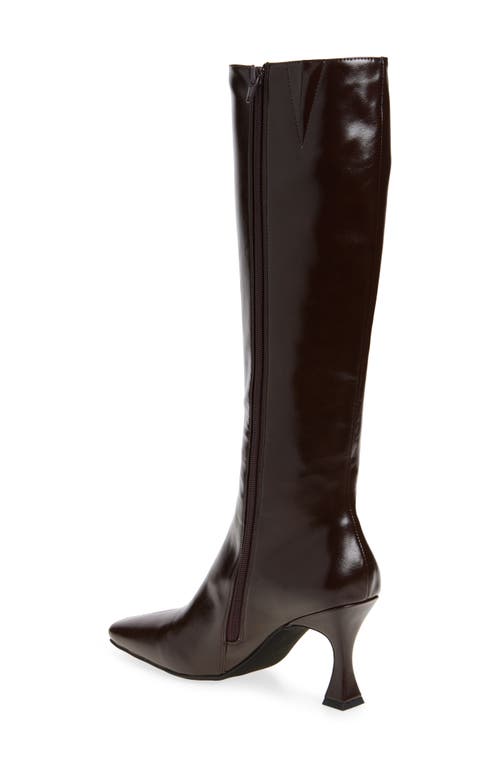 Jeffrey Campbell Darlings Pointed Toe Knee High Boot In Brown