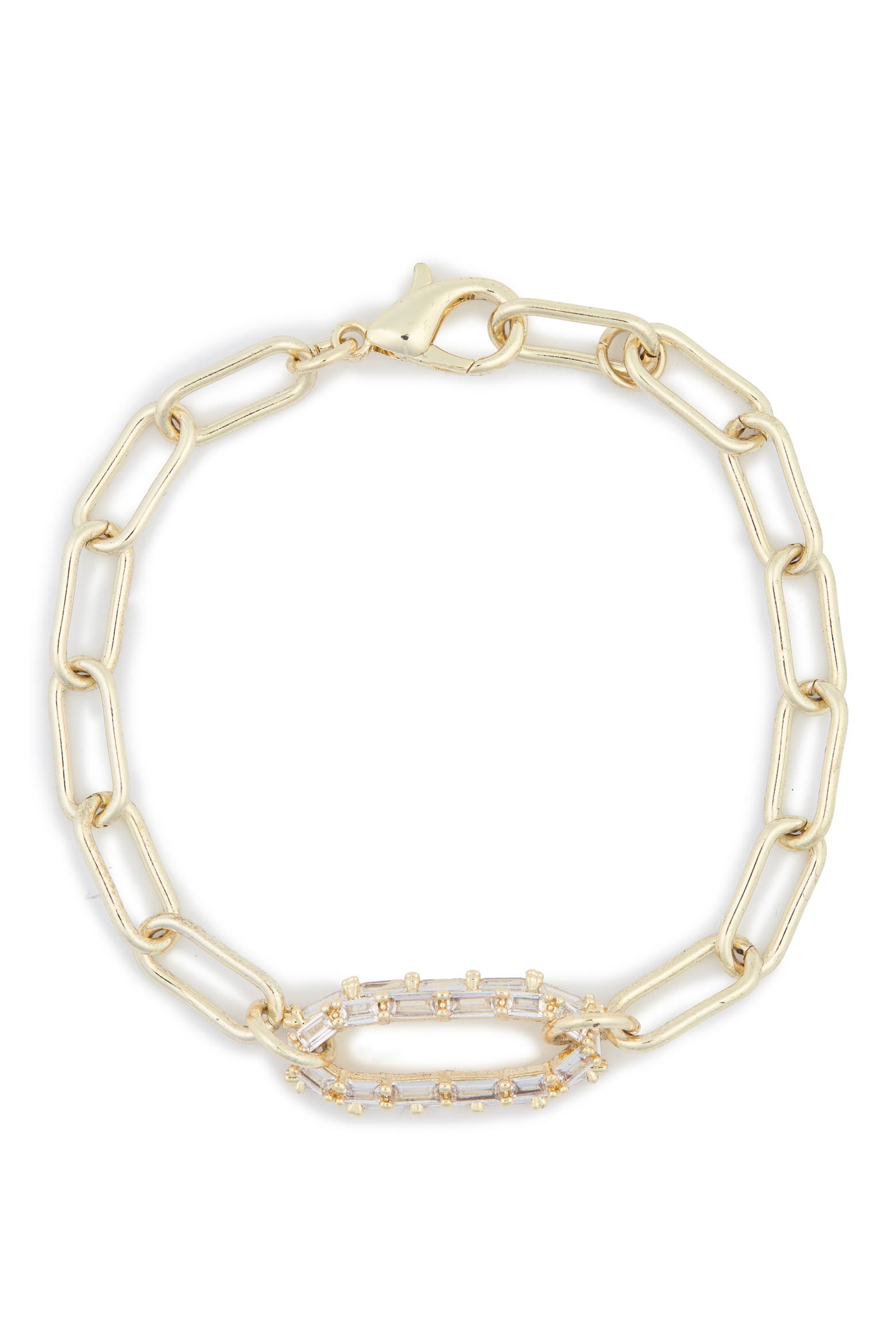 Decorative Paper Chain Juvell Crystal Paper Clip Chain Bracelet (Women) | Nordstromrack