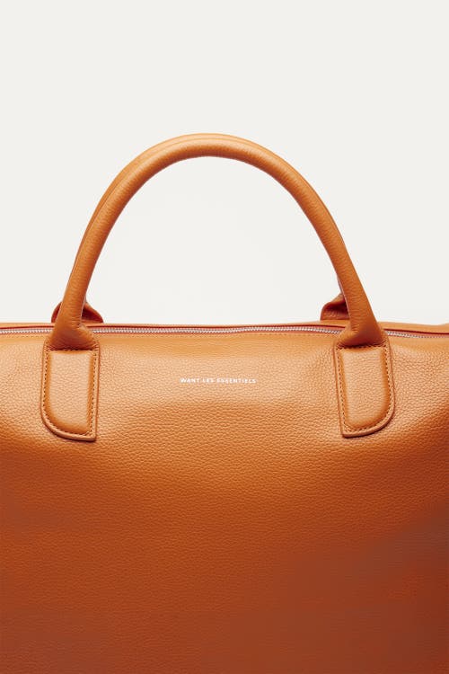 Want Les Essentiels De La Vie Want Les Essentiels O'hare Pebble-grained Leather Tote In Orange
