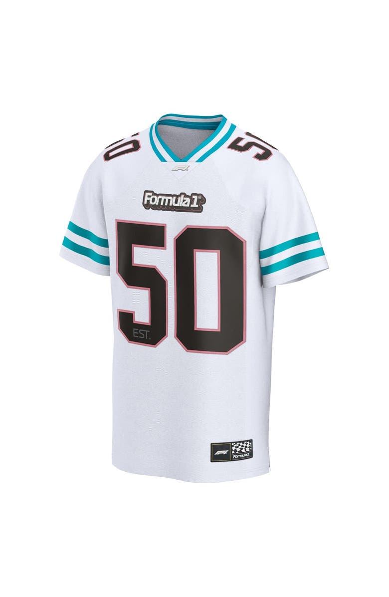 FANATICS Men's Fanatics Branded White Formula 1 Miami Grand Prix Football Jersey, Alternate, color, 