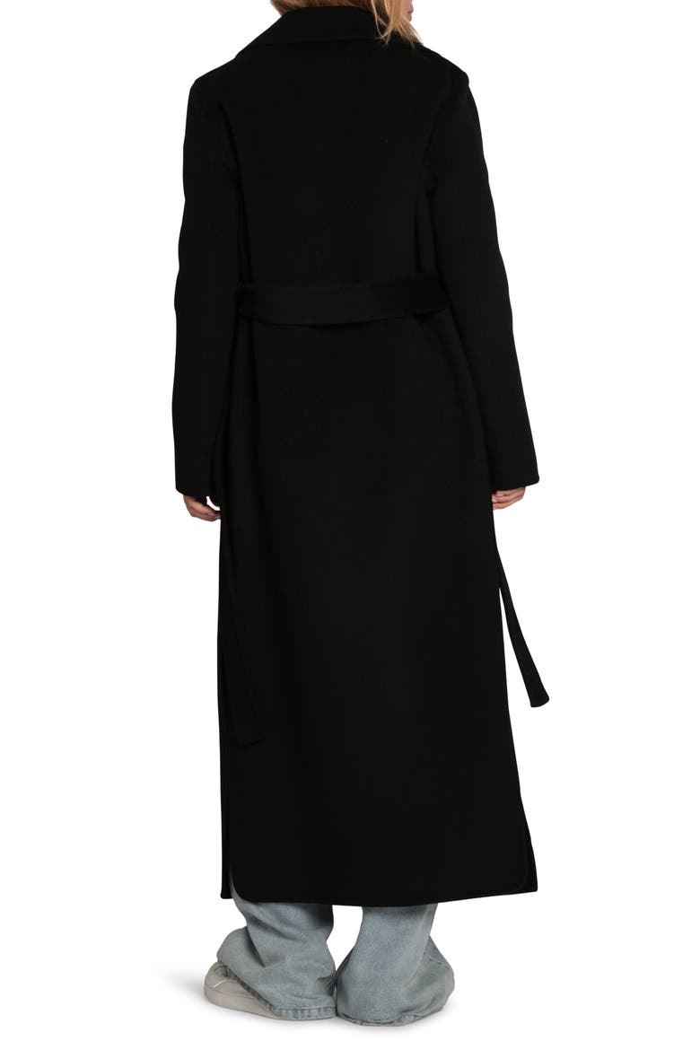 Ex-Boyfriend Wool Blend Maxi Coat, Alternate, color, BLACK