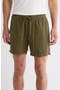 Linen & Cotton Blend Drawstring Shorts