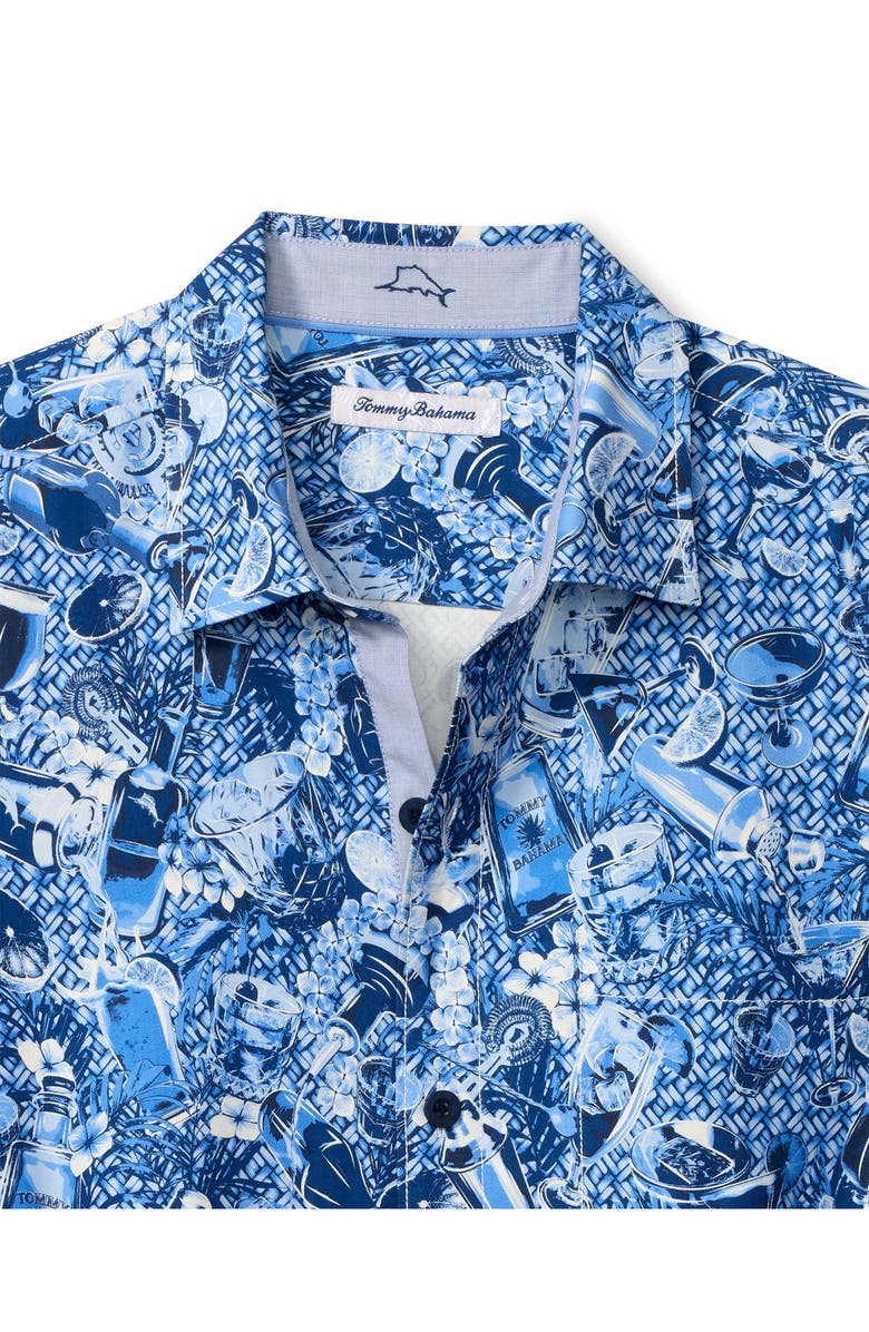 Tommy Bahama Island Mixer Silk Camp Shirt, Alternate, color, Mountain Bluebell