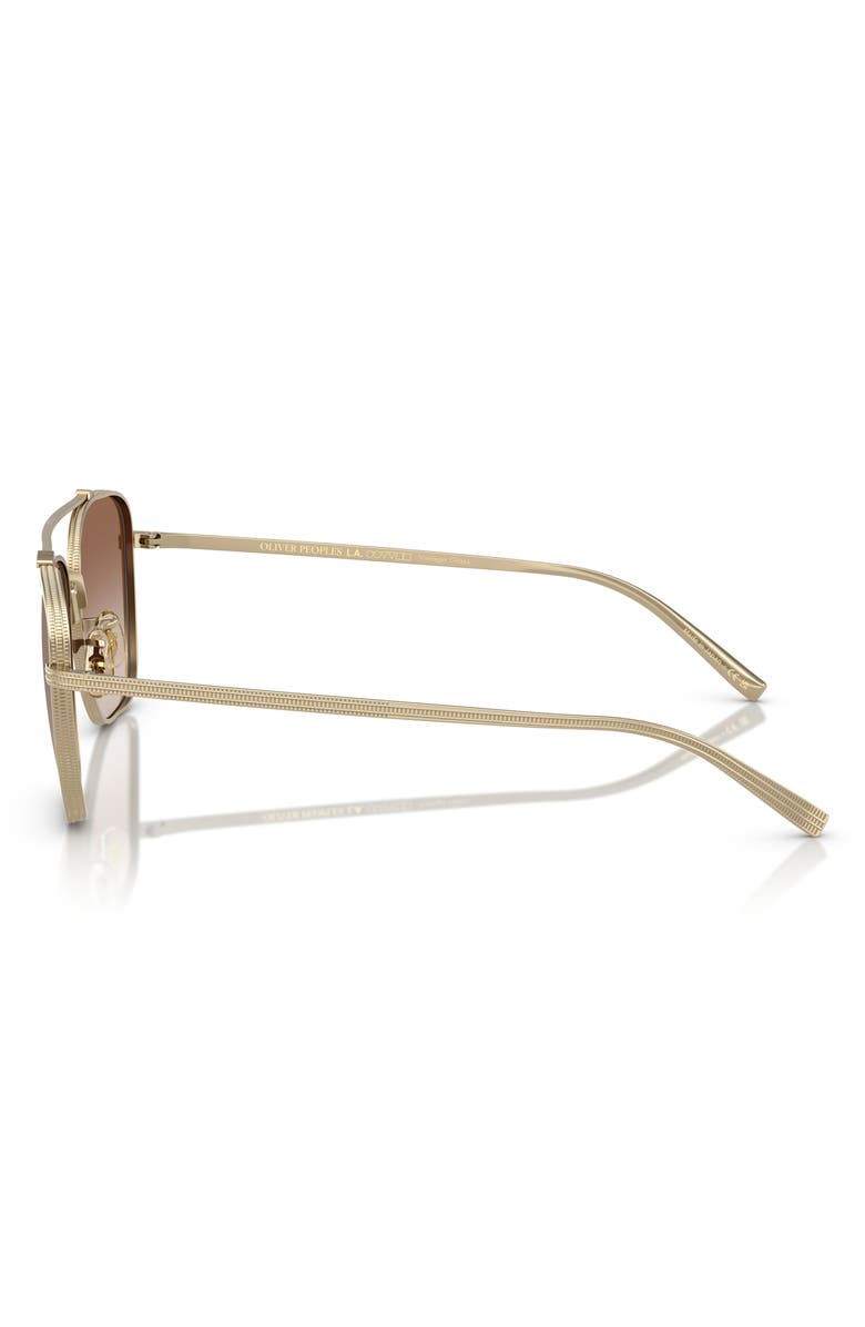 Oliver Peoples Rivetti 55mm Gradient Pilot Sunglasses, Alternate, color, Brown Gold
