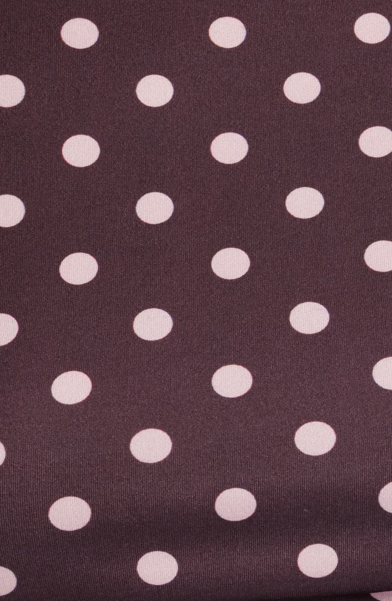 Princess Polly Cheirosa Polka Dot Off the Shoulder Top, Alternate, color, Chocolate / Pink