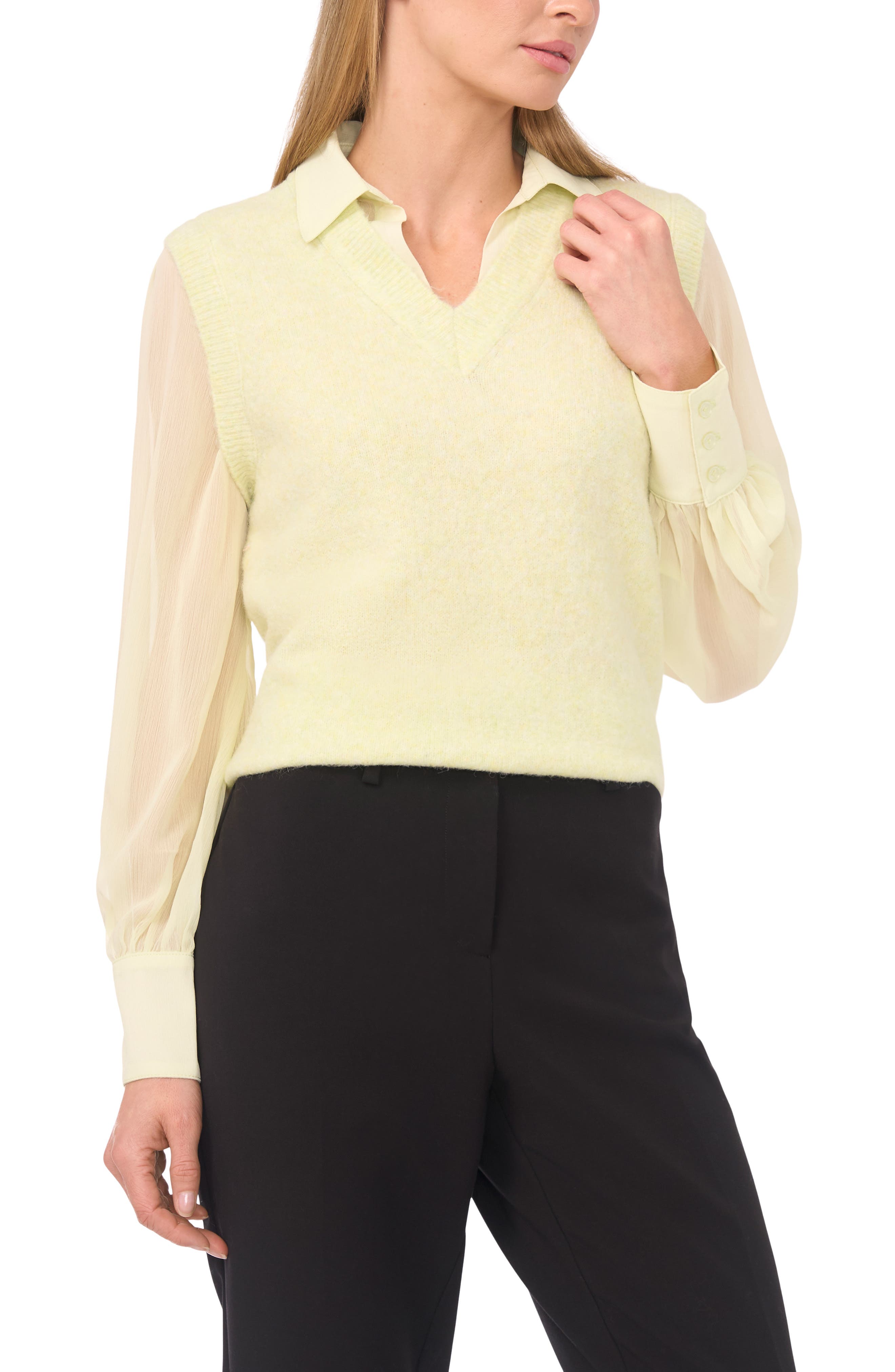 Illusion Two-Piece Sweater Vest Top - image 5