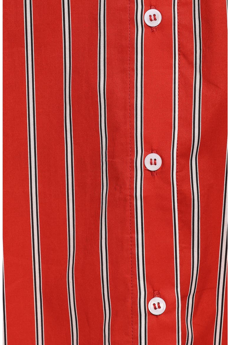 Palmer Striped Cotton Shirt, Alternate, color, RED STRIPE